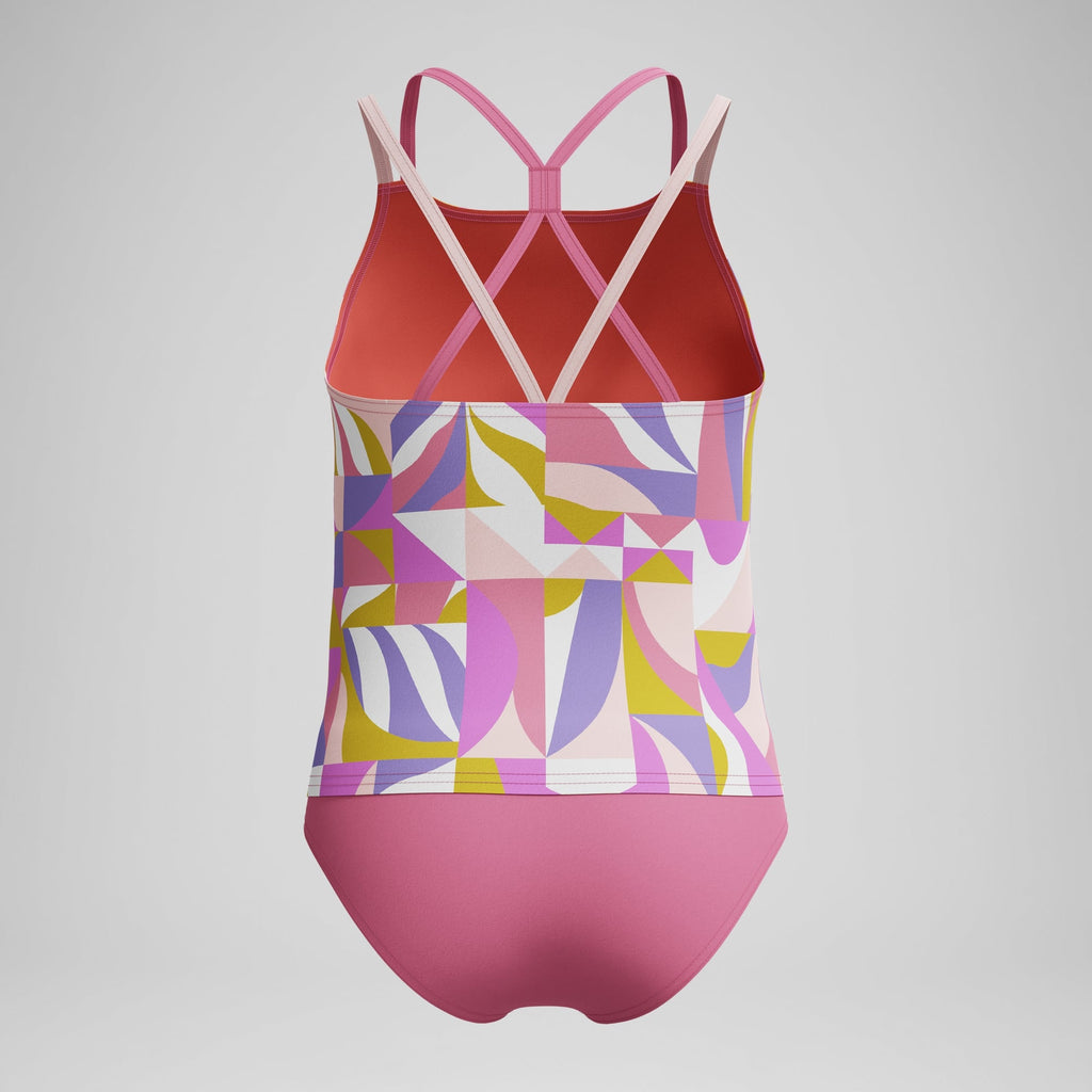 Speedo Girl's Print Strappy Tankini Set