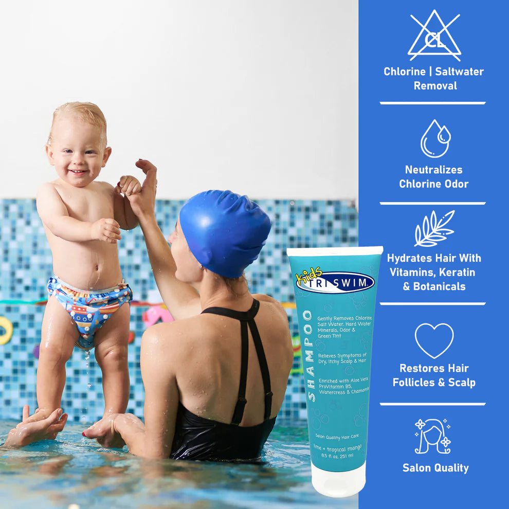 TRISWIM Kids Chlorine Removal Shampoo 8.5oz  | lime + tropical mango