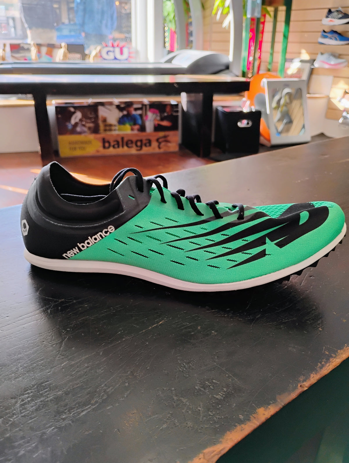 NEW NEW BALANCE men\'s track spike shoes in black/fluorescent green FuelCell SuperComp XC-X - New Balance main image 3