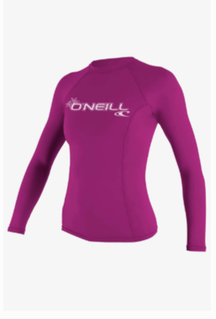 O'Neill Women's Basic UPF 50+ Long Sleeve Rash Guard