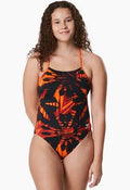 Speedo Reflected One Back One Piece Speedo Orange