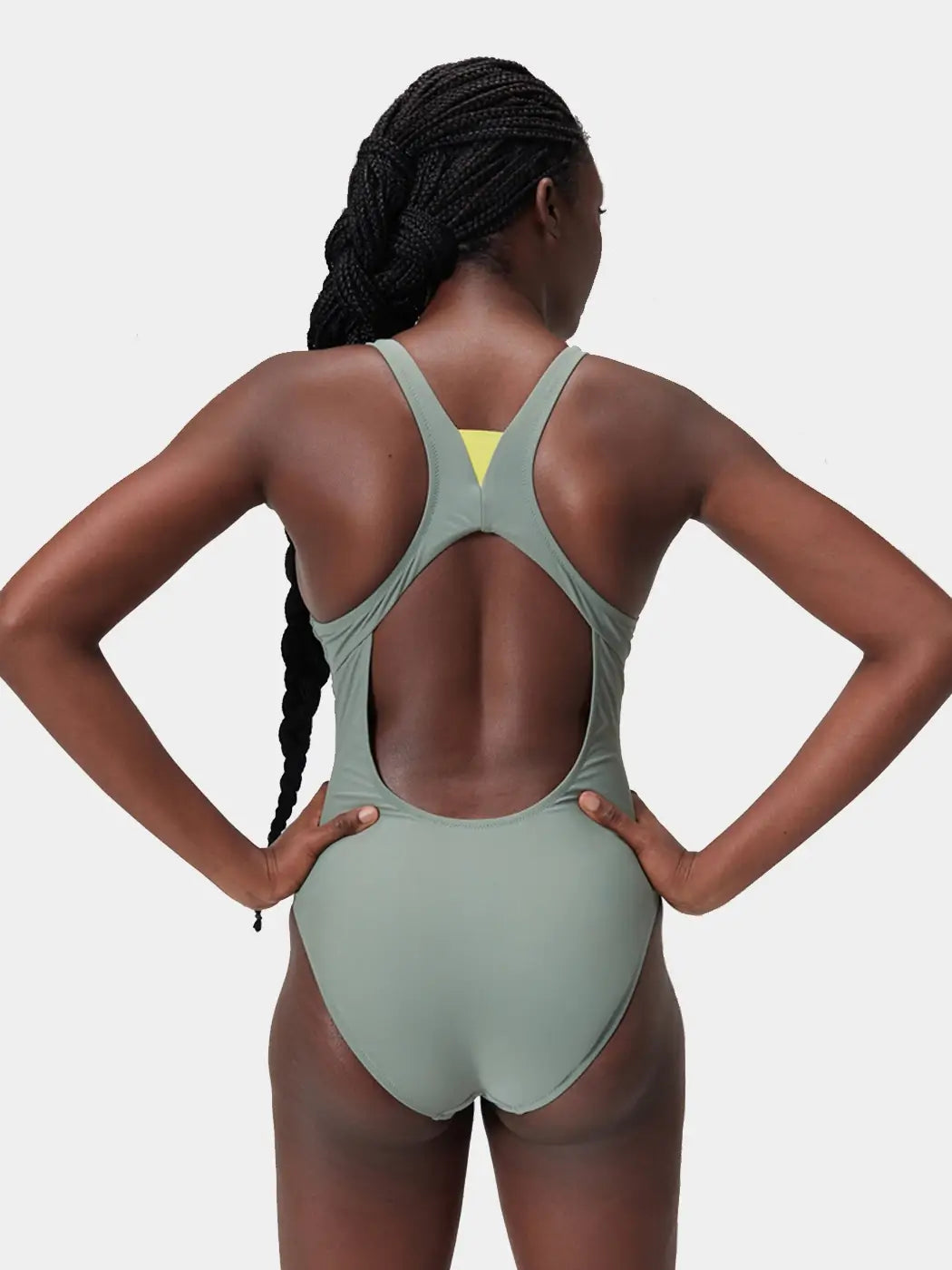 Speedo Women's Solid High Neck One Piece