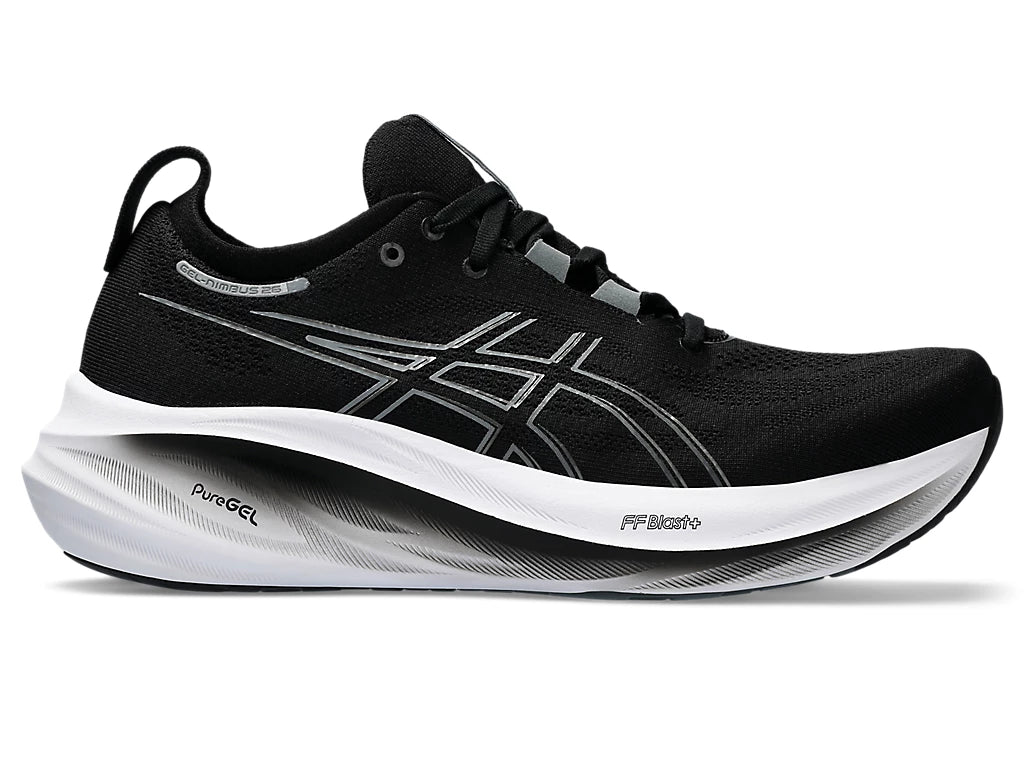 Asics men's Gel Nimbus 26 shoe black/graphite grey