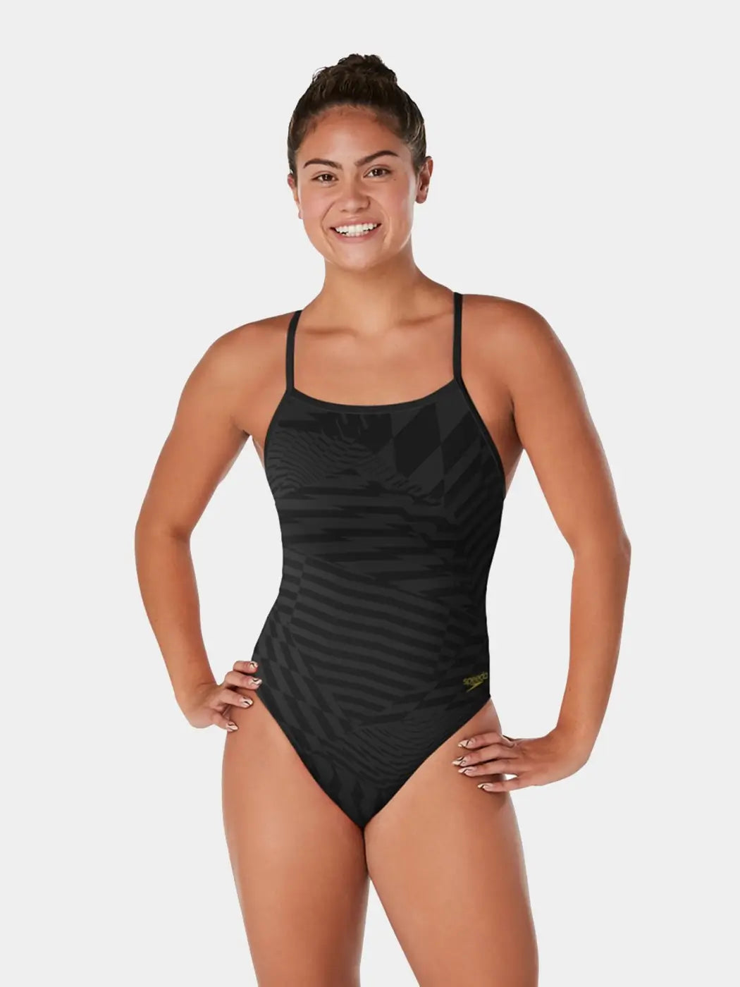 Speedo Printed Double Cross Back One-Piece SALE